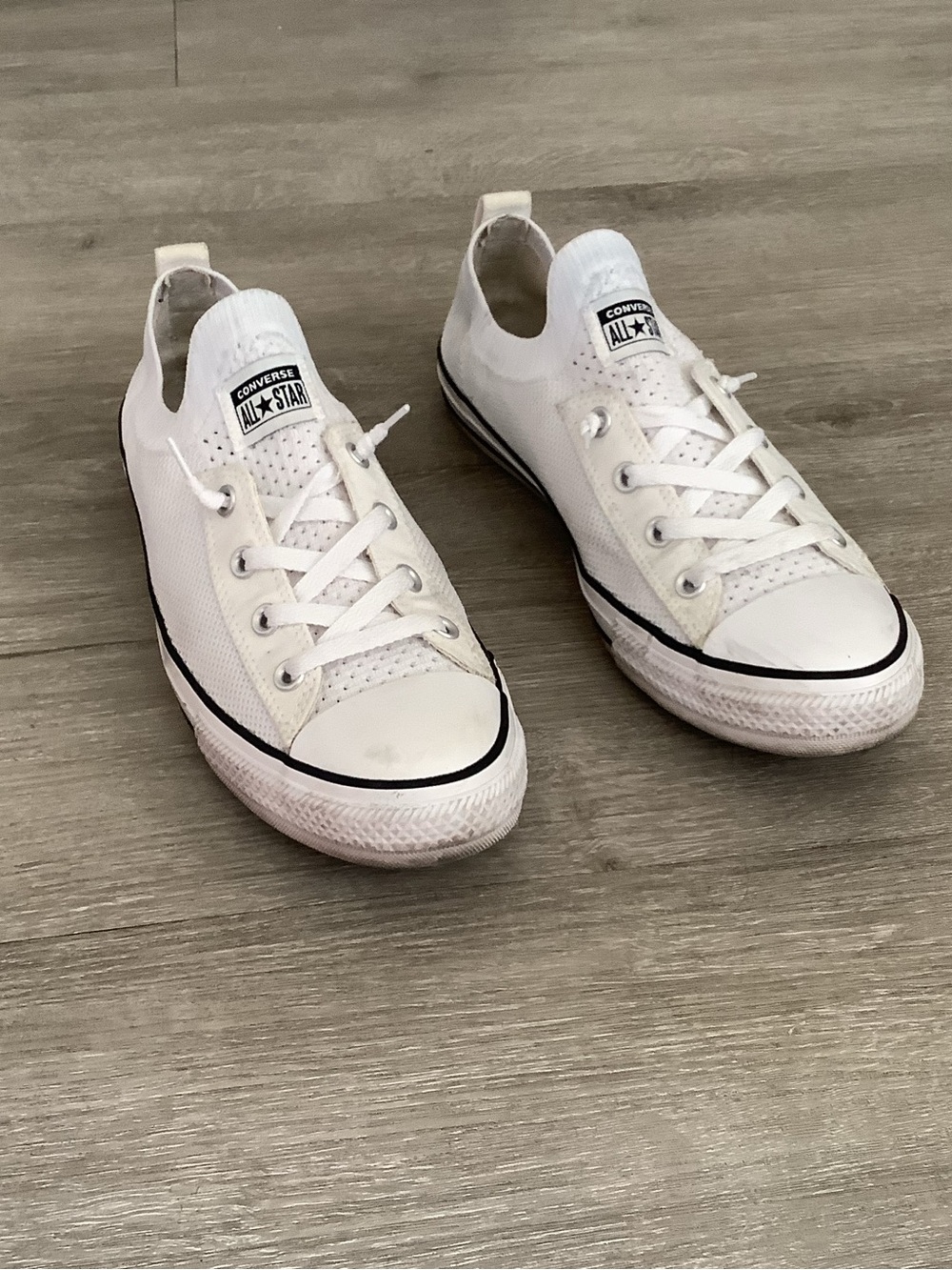 Converse White Low-Top Canvas Sneakers